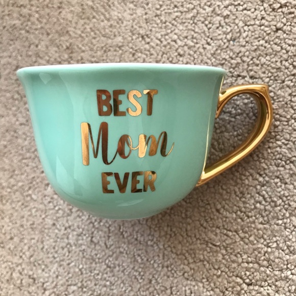 Slant Collections ceramic cup and saucer set 5 - ounce Best Mom Ever - Picture 2 of 7